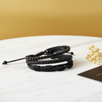 Blackout Band Pack – Leather, Beads & Matte Black – 3-in-1