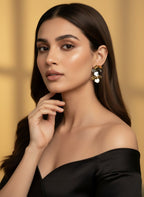 Cascading Leaves Statement Earrings