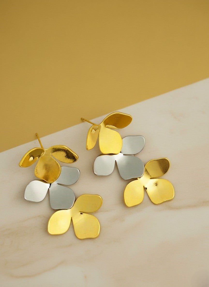 Cascading Leaves Statement Earrings