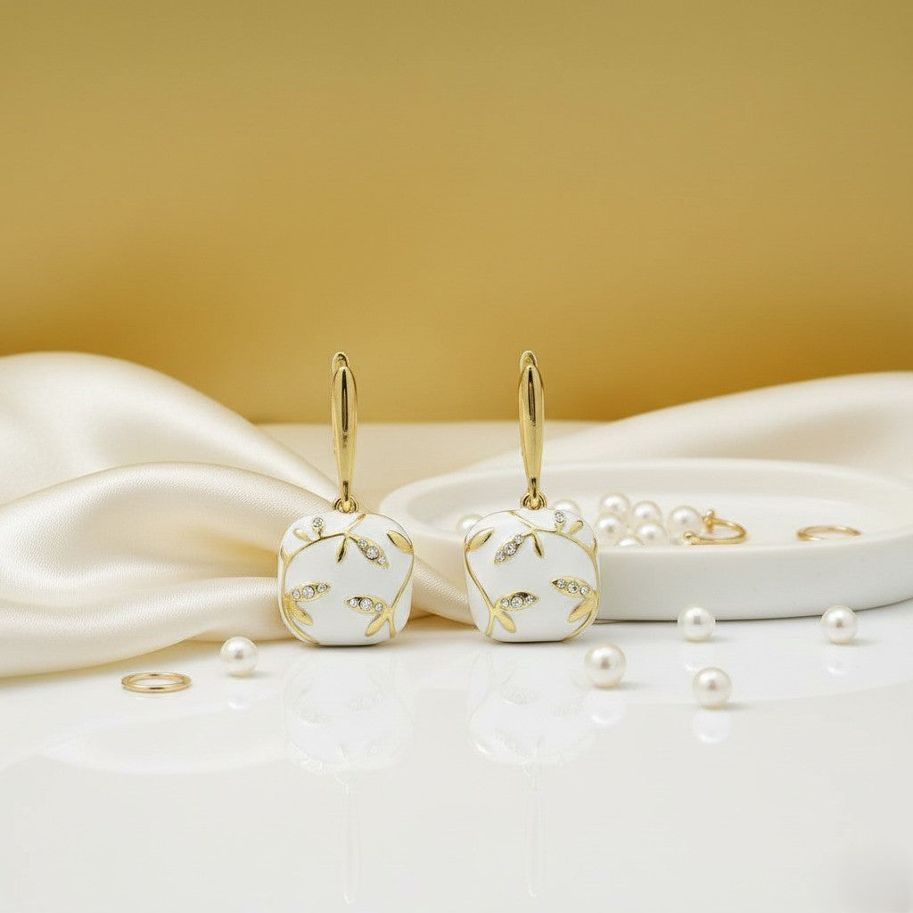 Elegant Gold Leaf Earrings for Women