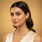 Gold Plated Twisted Hoop Earrings