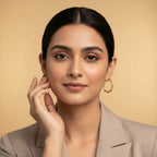Gold Plated Twisted Hoop Earrings