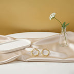 Gold Plated Twisted Hoop Earrings