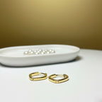 Gold Square Studs