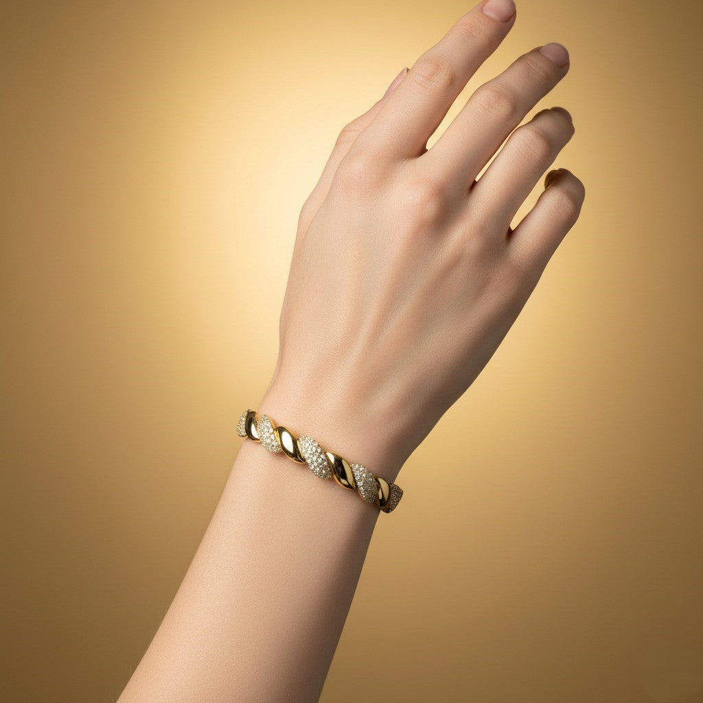 LunaGleam Bracelet – Silver Finish –  Elegant Everyday