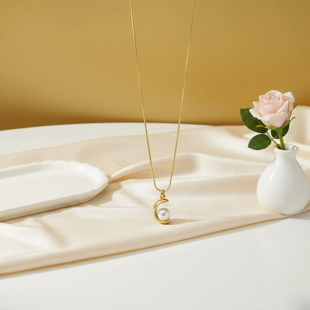LunarLuxe Pearl Necklace