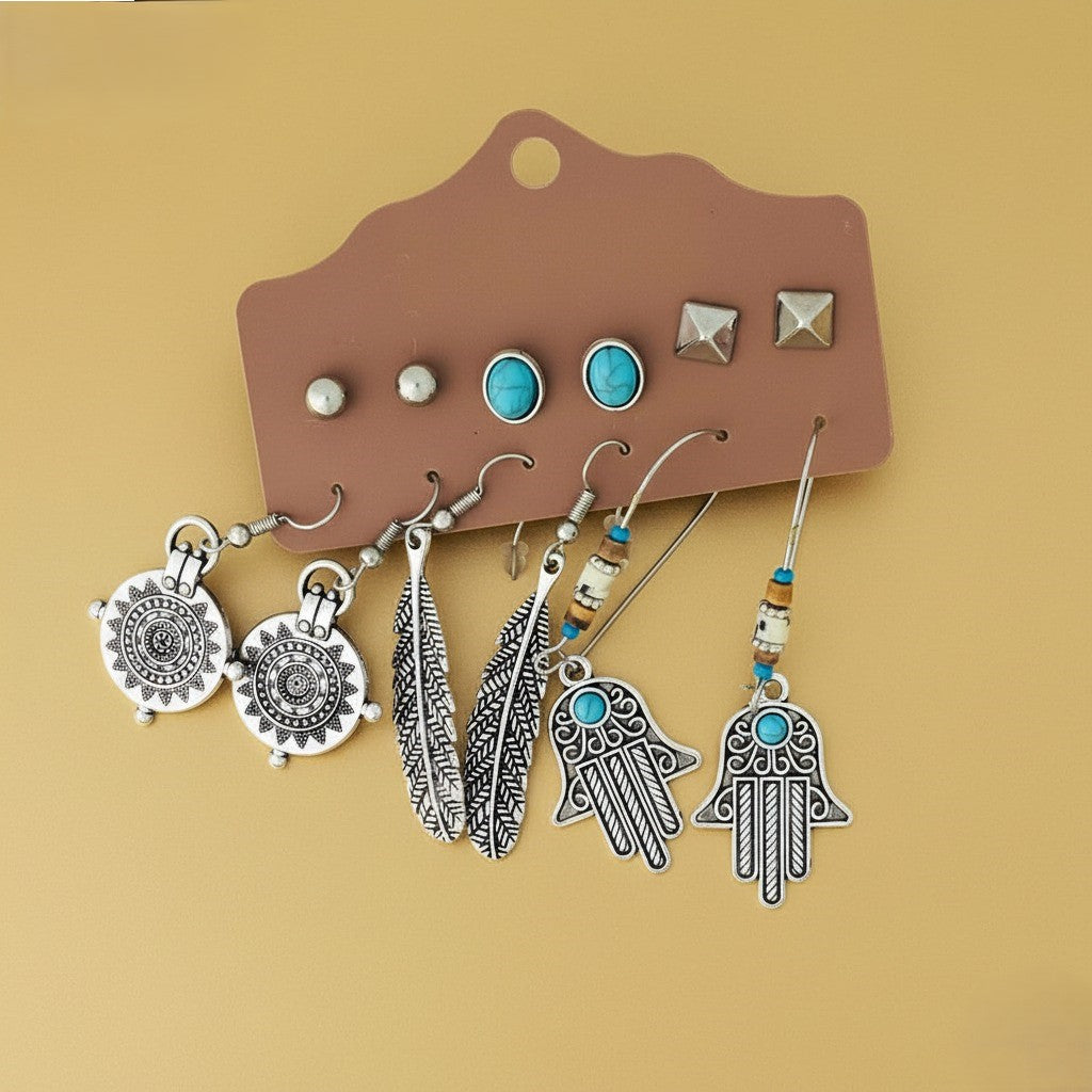 MysticMetal – Bold Silver Earring Set