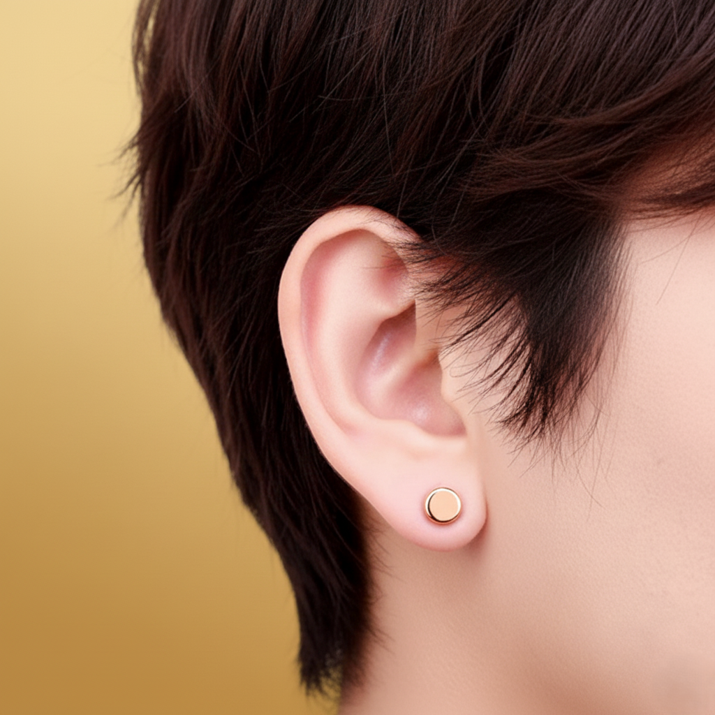 ROSEGILT CORE – Stud Earring for Men in Rose Gold Finish