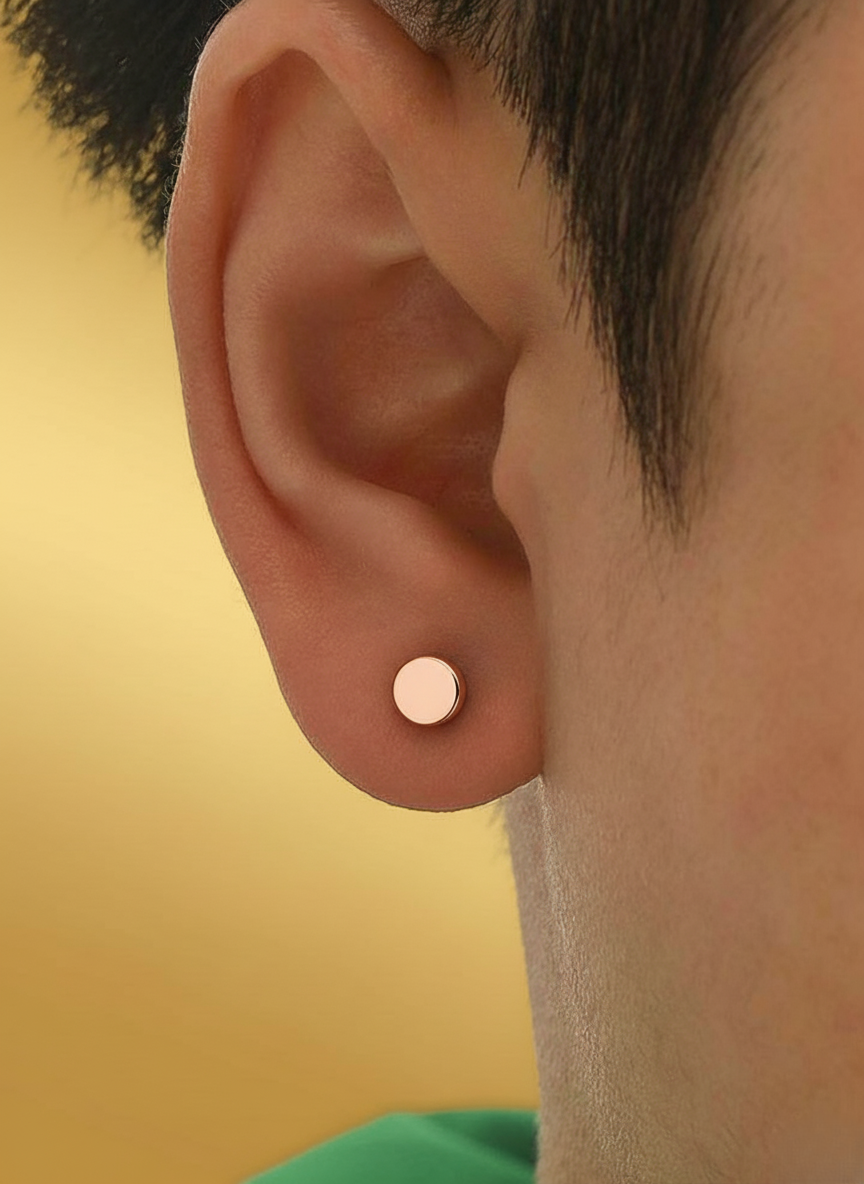 ROSEGILT CORE – Stud Earring for Men in Rose Gold Finish