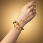 SerpentTwist Bracelet – Bold Snake  Motif – Glam Nightwear
