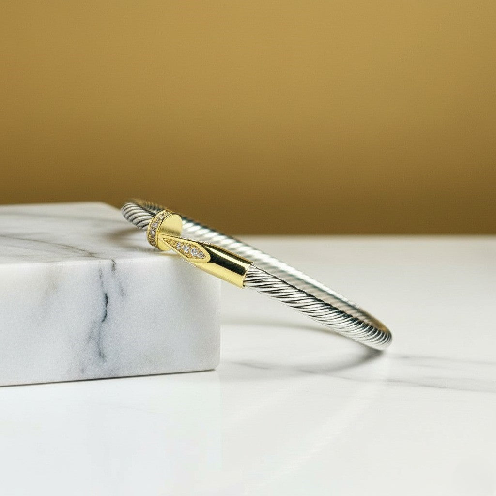 ShineNest Bracelet – Minimal Luxe –  Silver Spark