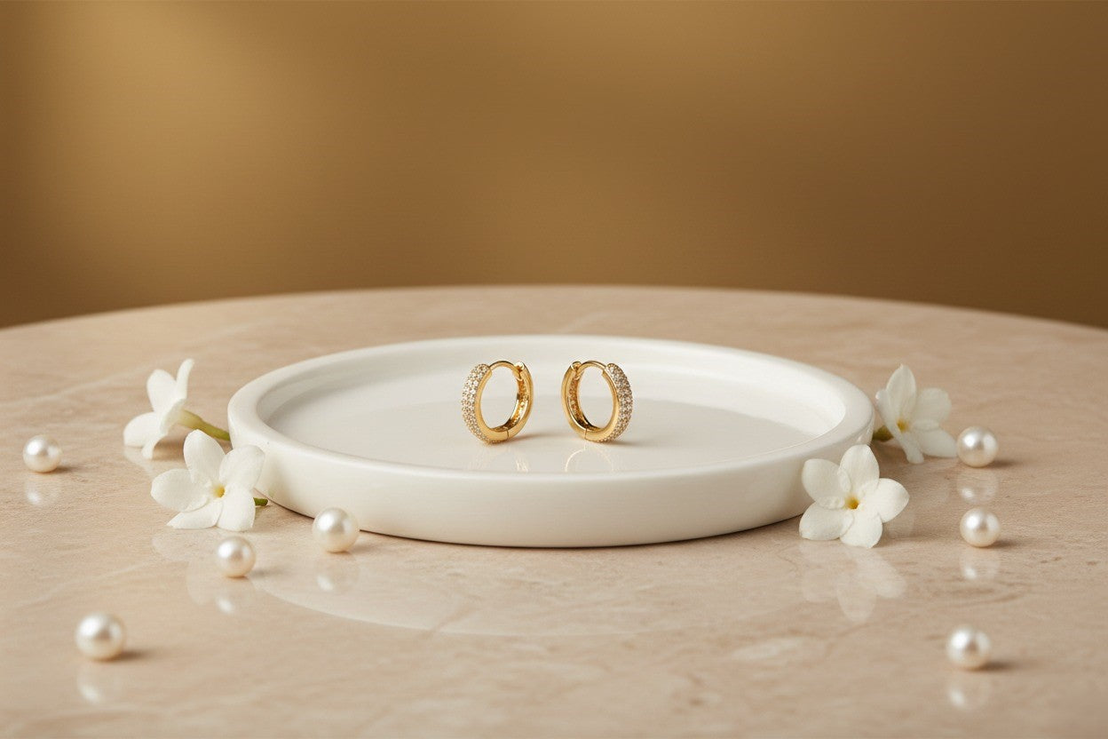 Silver Ring Shine Earrings
