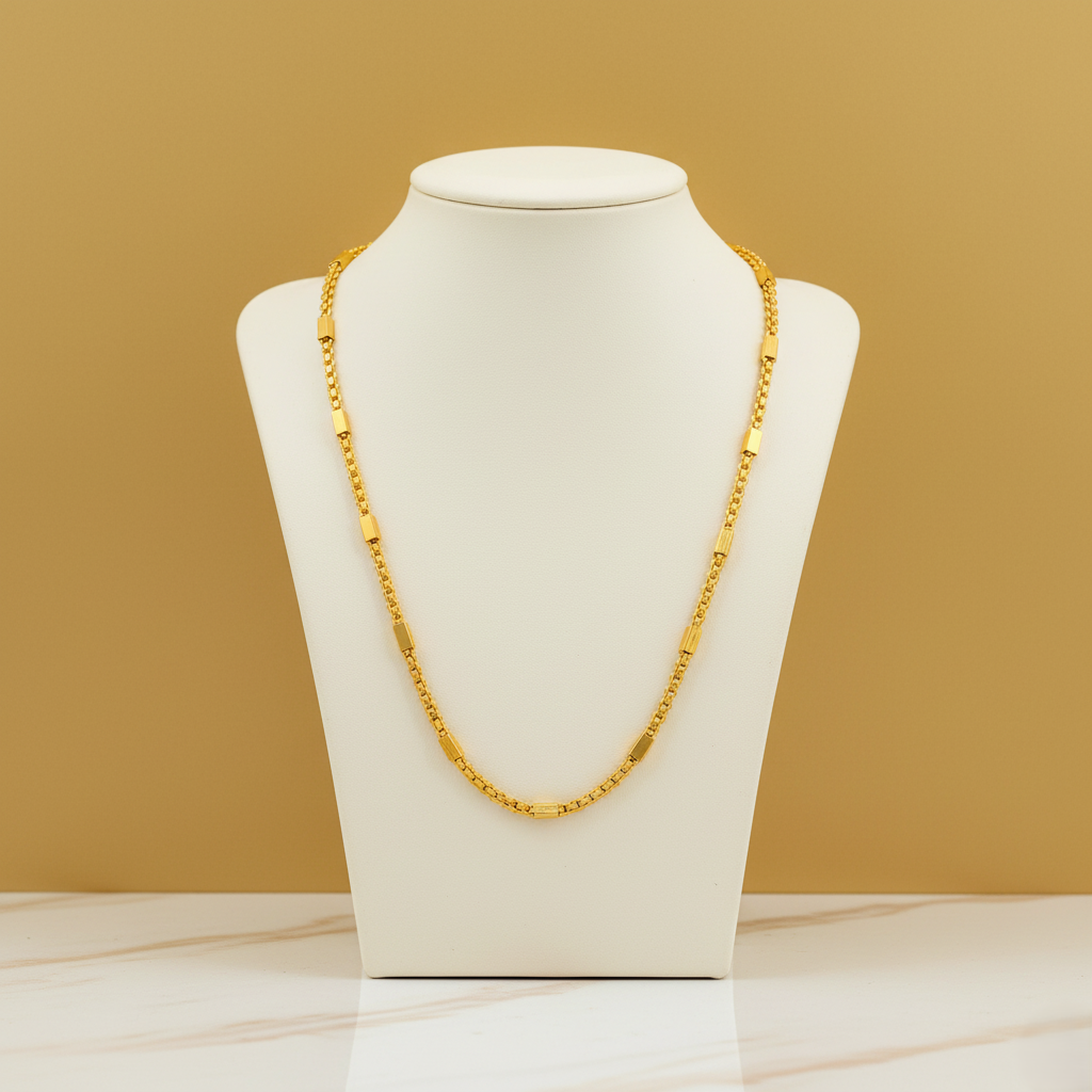 Sovereign Gleam Bold Gold Chain – 24K Inspired Design