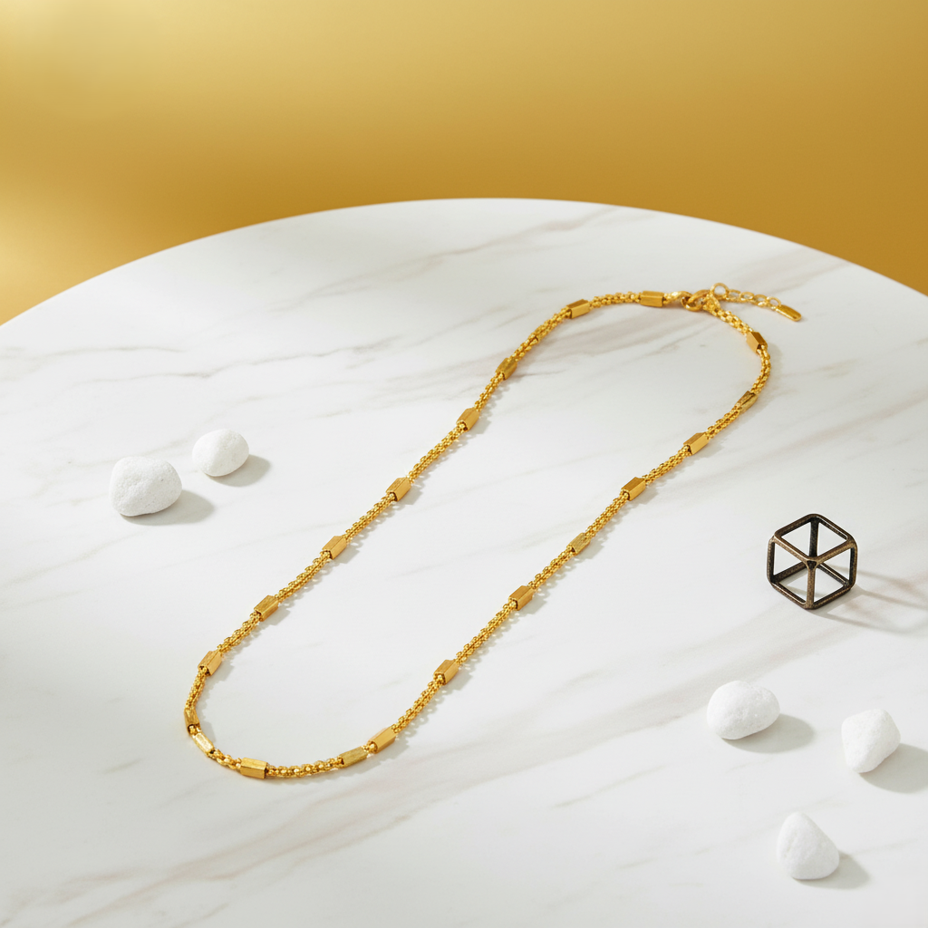 Sovereign Gleam Bold Gold Chain – 24K Inspired Design