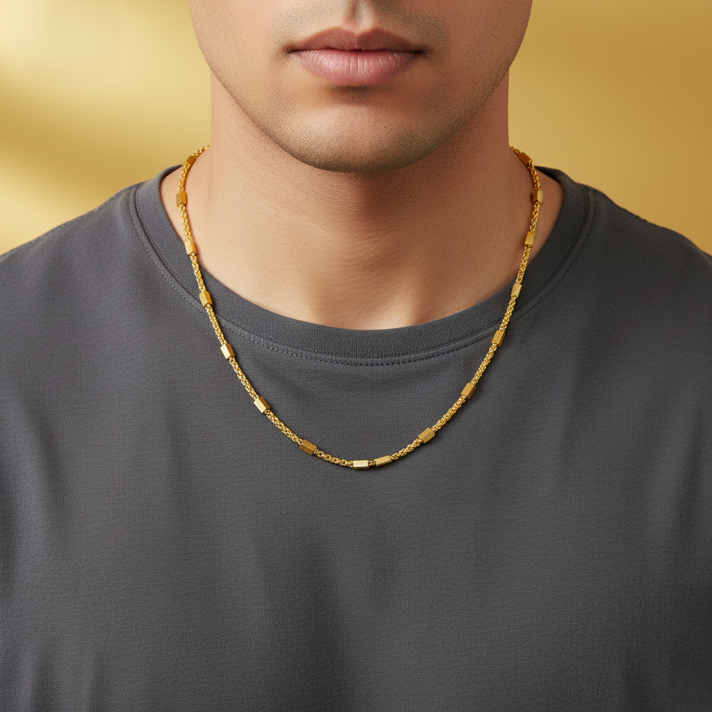 Sovereign Gleam Bold Gold Chain – 24K Inspired Design