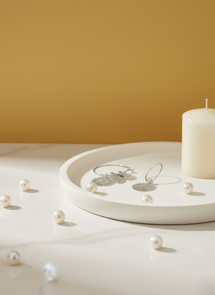 Studio One Love Circular Hoops - Silver