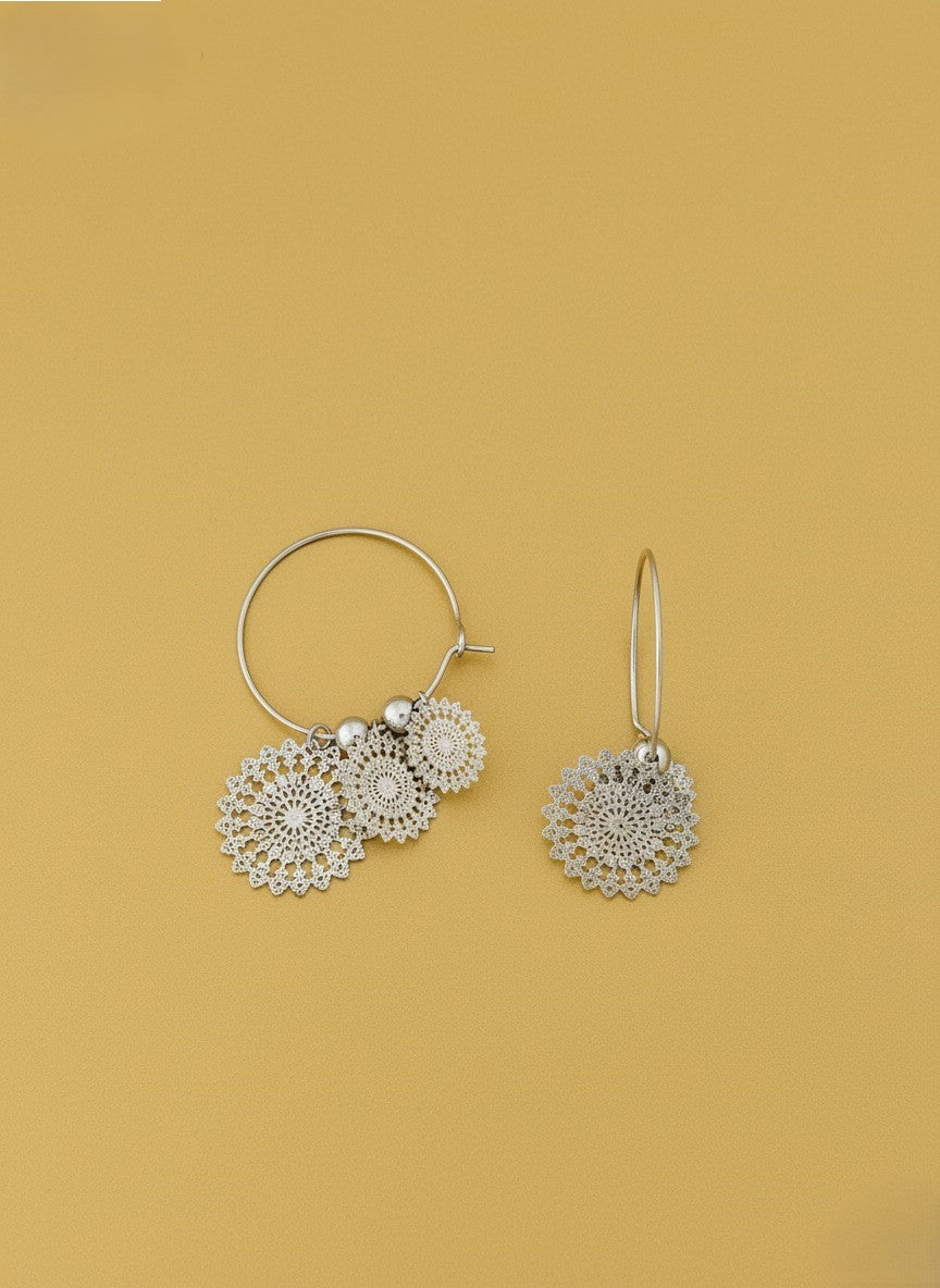 Studio One Love Circular Hoops - Silver